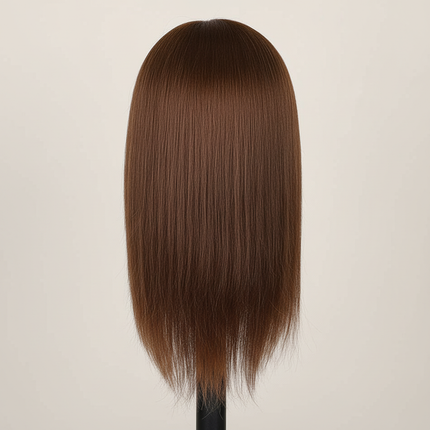 Long Hair Mannequin Head with Human Hair Hairdresser Practice Training Head Cosmetology Manikin Doll Head And Wig Stand Tripod - gallery 1