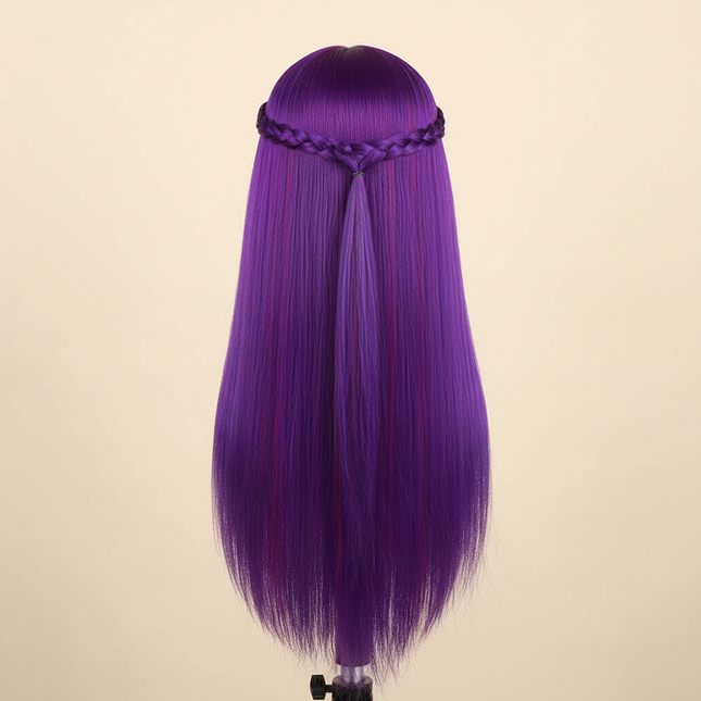 Simnient 70cm Colourful Synthetic Hair For Dolls Tress Mannequin Head For Hairstyles Hairdressing Braiding Training Dummy Doll - gallery 1