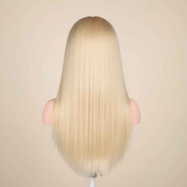 Mannequin Head 100% Synthetic Hair Hairdresser Training Head  Manikin Cosmetology Doll Head For Braiding Styling - gallery 1