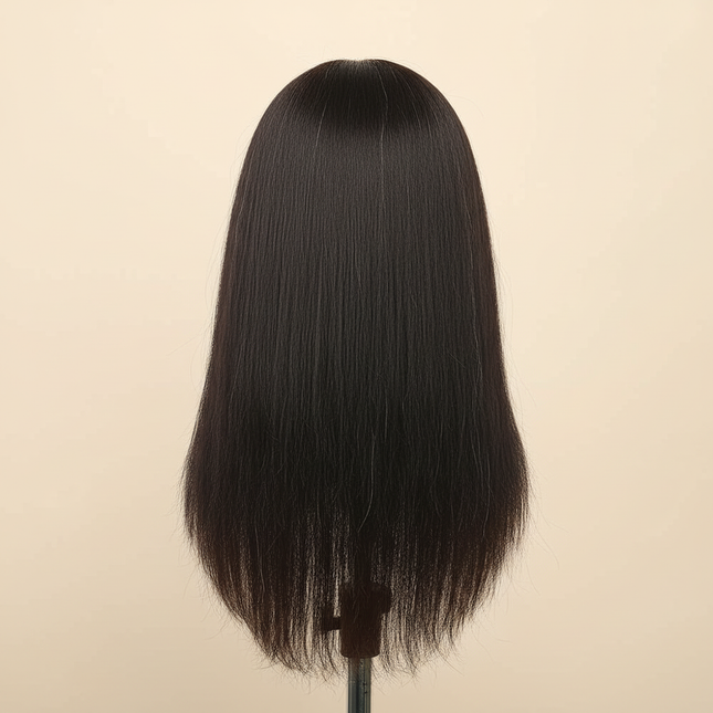 16inches African Mannequin Head 100%Real Hair Hairdresser Training Head Cosmetology Doll Head For Braiding Styling MUXI IDOL - gallery 1