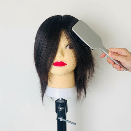 Black Short Hair Mannequin Head 100% Real Human Hair Training Doll for Hair Styling Cosmetology Manikin - gallery 2