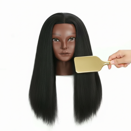 Simnient 16 Inch Mannequin Head 100% Real Human Hair for Cosmetology Manikin Doll Head Hairdresser Hairstylist Training Practice - gallery 2