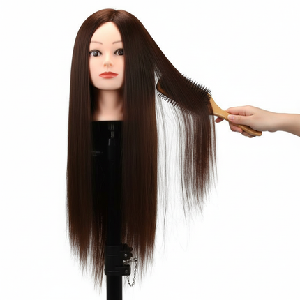 Hairdressing Hairdresser Styling Tool  60cm Straight Hair Training Mannequins Head For Makeup Hair braiding Practice Salon Head - gallery 2