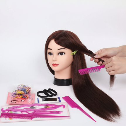 85% Real Human Hair Mannequin Heads For Curling Straighten Training Professional Solon Hairdresser Dummy Doll Heads For Hairstyl - gallery 2
