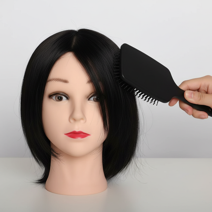 Mannequin Head With 100% Human Hair Cosmetology Manikin head for Cutting Styling With Doll Head for Hair Styling with Clamp Stan - gallery 2