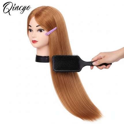 85% Real Human Hair Mannequin Heads For Curling Straighten Training Professional Solon Hairdresser Dummy Doll Heads For Hairstyl - gallery 2