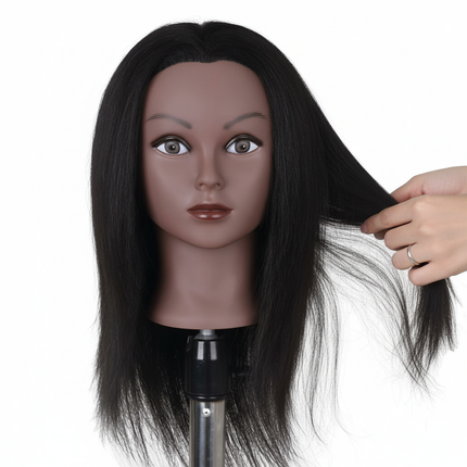Afro Mannequin Heads Headdoll Mannequin Head For Practice Styling Braiding With Fixed bracket - gallery 2