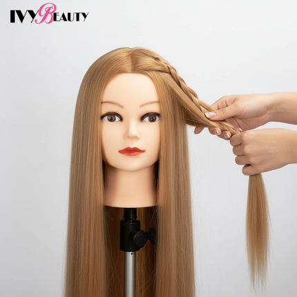 85% Real Human Hair Mannequin Head For Hair Training Styling Professional Hairdressing Cosmetology Dolls Head For Hairstyles - gallery 2