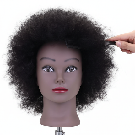 Afro Mannequin Heads for Braiding Maniquí Hair Dolls Real Human Training Hairdresser Model Natural Women's Hairdressing Kit Wigs - gallery 2