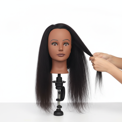 14" 100% Human Hair Mannequin Head for Braiding Practice, Hair Cutting Styling & Training for Stylists - gallery 2