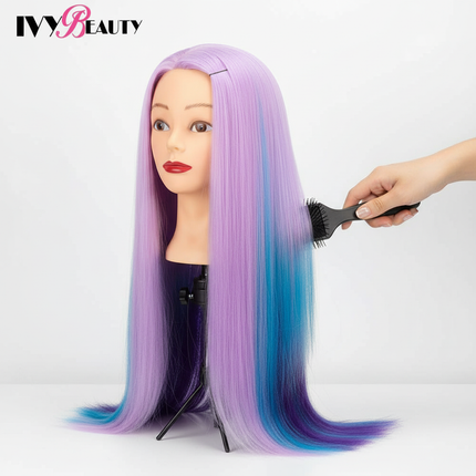 Mannequin- Heads With 65cm Hair For Hairstyles Tete De Cabeza Manniquin Dummy Dolls Head For Hairdresser Practice Hair Styling - gallery 2