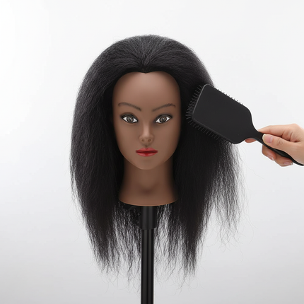 Simnient 16 Inch Mannequin Head 100% Real Human Hair for Cosmetology Manikin Doll Head Hairdresser Hairstylist Training Practice - gallery 2