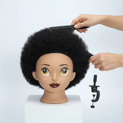 Children's Mannequin Head Cartoon Doll Head Model Practice Hair Braiding Makeup Doll Head Simulation Model Hair Explosion Head - gallery 2