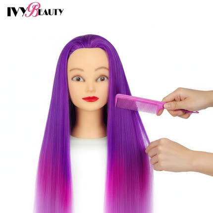Mannequin- Heads With 65cm Hair For Hairstyles Tete De Cabeza Manniquin Dummy Dolls Head For Hairdresser Practice Hair Styling - gallery 2