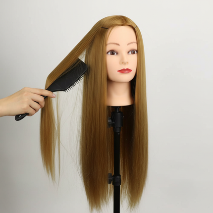 Professional Head Dolls For Hairdresser Educational Hairdressing Mannequin Training Head With Wig Stand Tipod For Wig Hair Style - gallery 2