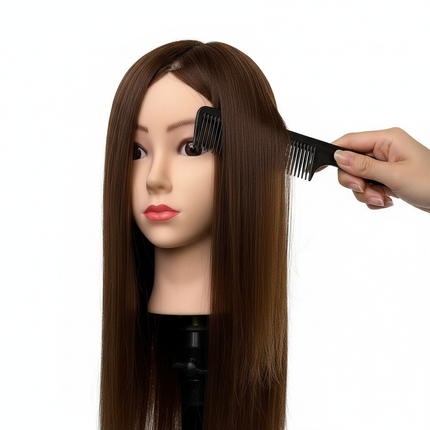 Manikin Head for Braiding Practice with 95% Human Hair | Mannequin Head for Styling, Hairdresser Training & Long Hair Doll Model - gallery 2