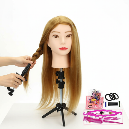85% Real Human Hair Mannequin Heads For Curling Straighten Training Professional Solon Hairdresser Dummy Doll Heads For Hairstyl - gallery 2