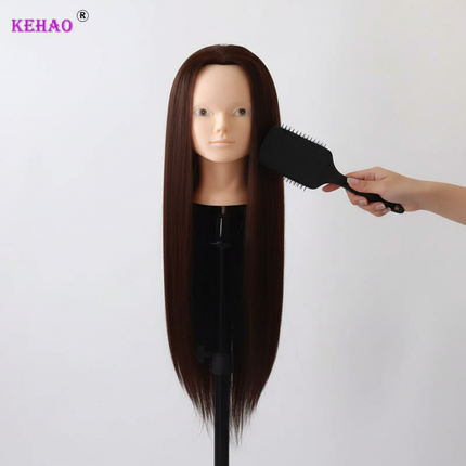 Training Head Kit For Hairstyles Mannequin Head With 100% Synthetic Hair Dressing Head Doll  With Clamp Wig Stand Tripod - gallery 2