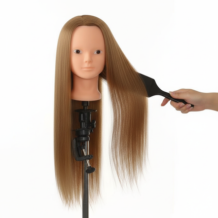 Hairdressing Hairdresser Styling Tool  60cm Straight Hair Training Mannequins Head For Makeup Hair braiding Practice Salon Head - gallery 2