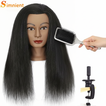 2025 New Afro Mannequin Head 100% Real Hair Traininghead Styling Head Braid Hair Dolls Head for Practicing Cornrows and Braids - gallery 2