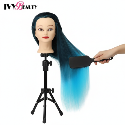 Professional Head Dolls For Hairdresser Educational Hairdressing Mannequin Training Head With Wig Stand Tipod For Wig Hair Style - gallery 2