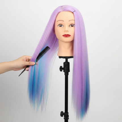 Professional Head Dolls For Hairdresser Educational Hairdressing Mannequin Training Head With Wig Stand Tipod For Wig Hair Style - gallery 2