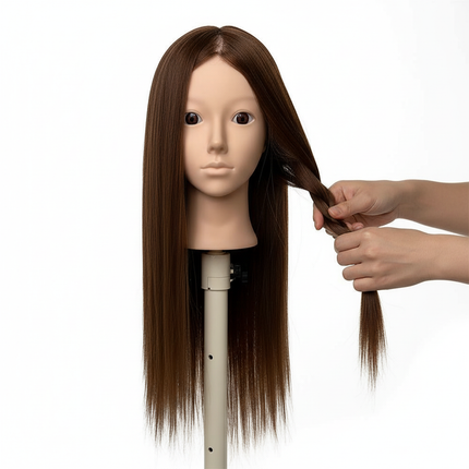 Manikin Head for Braiding Practice with 95% Human Hair | Mannequin Head for Styling, Hairdresser Training & Long Hair Doll Model - gallery 2