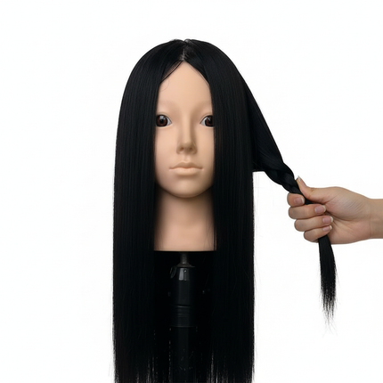 Manikin Head for Braiding Practice with 95% Human Hair | Mannequin Head for Styling, Hairdresser Training & Long Hair Doll Model - gallery 2
