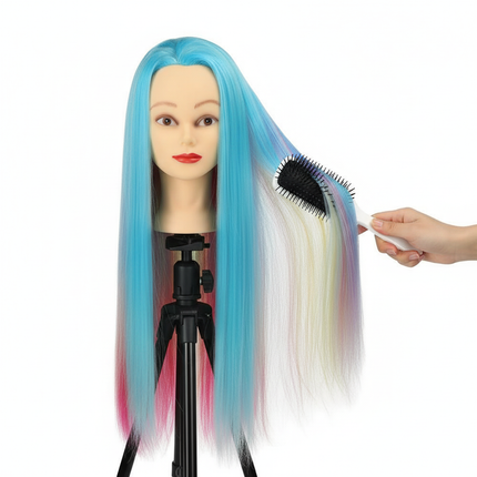 Professional Head Dolls For Hairdresser Educational Hairdressing Mannequin Training Head With Wig Stand Tipod For Wig Hair Style - gallery 2