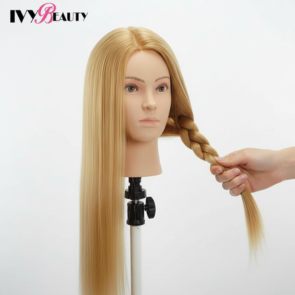 Mannequin- Heads With 65cm Hair For Hairstyles Tete De Cabeza Manniquin Dummy Dolls Head For Hairdresser Practice Hair Styling - gallery 2