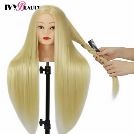 Professional Head Dolls For Hairdresser Educational Hairdressing Mannequin Training Head With Wig Stand Tipod For Wig Hair Style - gallery 2