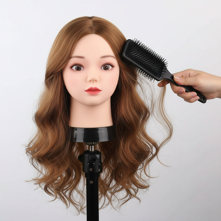 80% Real Hair Doll Head For Hairstyles Mannequin Head Hair Training Head Braid Hairdressing Practice Hair Styling Child Gift - gallery 2