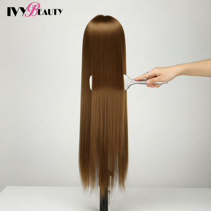 80cm Long Professional Head Dolls For Hairdresser 30Inch Synthetic Hair Mannequin For Hair Style Hairdressing hair For Dolls - gallery 2