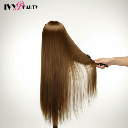 80cm Long Professional Head Dolls For Hairdresser 30Inch Synthetic Hair Mannequin For Hair Style Hairdressing hair For Dolls - gallery 2