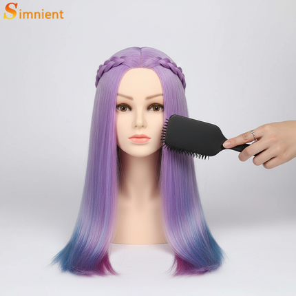 Simnient 70cm Colourful Synthetic Hair For Dolls Tress Mannequin Head For Hairstyles Hairdressing Braiding Training Dummy Doll - gallery 2