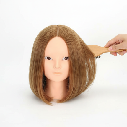 Mannequin Head Human Hair 26"-28" Female 80% Real Hair Mannequin Head Hair Styling Cosmetology  Doll Head for Hairdresser - gallery 2