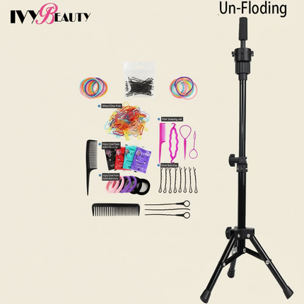 Professional Head Dolls For Hairdresser Educational Hairdressing Mannequin Training Head With Wig Stand Tipod For Wig Hair Style - gallery 3