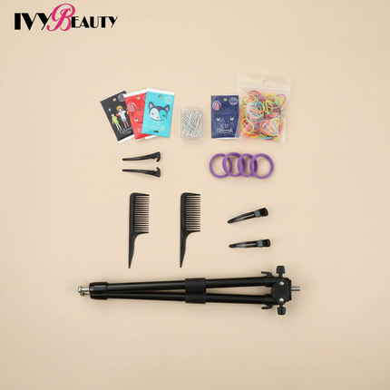 Hairdressing Doll Mannequin Head With Long Synthetic Fiber Hair 70Cm For Hairstyles Colorful Brading Dummy Doll Training Head - gallery 3