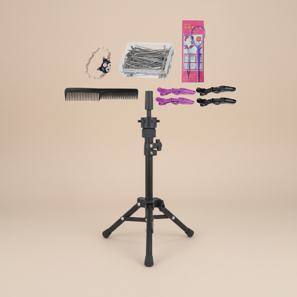 New Female Mannequin Training Doll Head With 70% Real Hair For Hairsyles Hairdressing Cosmetology Dolls Head With Stand Tripod - gallery 3
