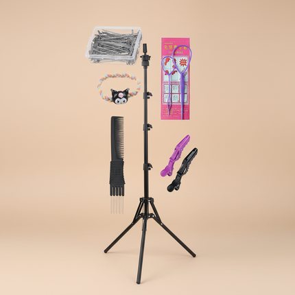 Long Hair Mannequin Head with Human Hair Hairdresser Practice Training Head Cosmetology Manikin Doll Head And Wig Stand Tripod - gallery 3