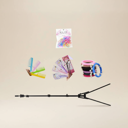 Doll Head For Hairstyle Practice 80%Real Hair Professional Training Head Kit Mannequin Head Styling  With Wig Stand Tripod Clamp - gallery 3