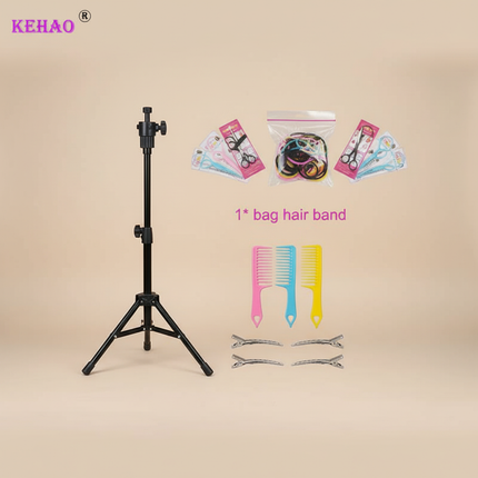 Training Head Kit For Hairstyles Mannequin Head With 100% Synthetic Hair Dressing Head Doll  With Clamp Wig Stand Tripod - gallery 3