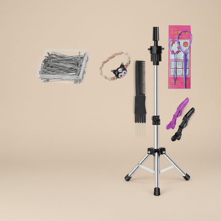 New Female Mannequin Training Doll Head With 70% Real Hair For Hairsyles Hairdressing Cosmetology Dolls Head With Stand Tripod - gallery 3