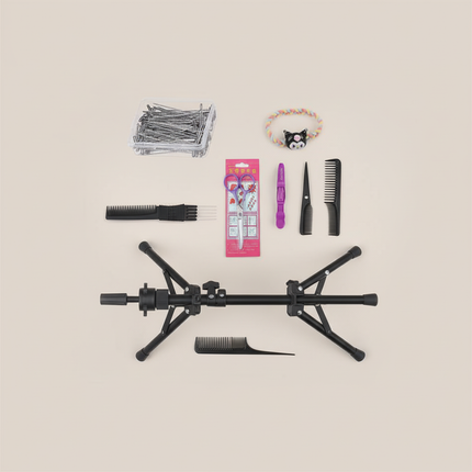 Long Hair Mannequin Head with Human Hair Hairdresser Practice Training Head Cosmetology Manikin Doll Head And Wig Stand Tripod - gallery 3