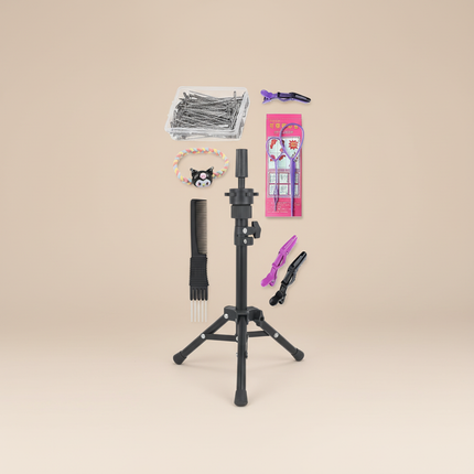 long Synthetic hair Mannequin Head With Adjustable Wig Tripod Stand Holder Model With Manikin Head Styling Hairdresser Training - gallery 3