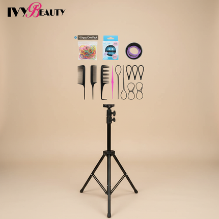 Hairdressing Doll Mannequin Head With Long Synthetic Fiber Hair 70Cm For Hairstyles Colorful Brading Dummy Doll Training Head - gallery 3