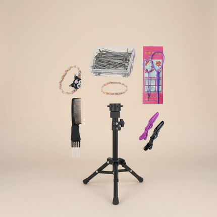 New Female Mannequin Training Doll Head With 70% Real Hair For Hairsyles Hairdressing Cosmetology Dolls Head With Stand Tripod - gallery 3