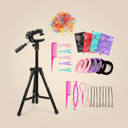 New Mannequin Head With Synthetic Hair 24'' Styling Makeup Training Head Manikin Cosmetology Hairdressing Dolls Head With Stand - gallery 3