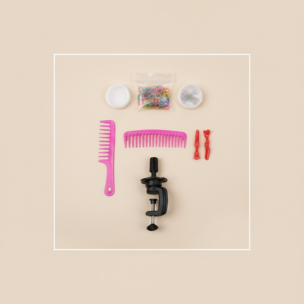 76cm Straight Hair Hairdressing Synthetic Training Mannequins Head For Makeup Hair braiding Practice Salon Head Styling Tool - gallery 3