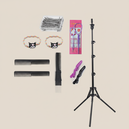 New Female Mannequin Training Doll Head With 70% Real Hair For Hairsyles Hairdressing Cosmetology Dolls Head With Stand Tripod - gallery 3